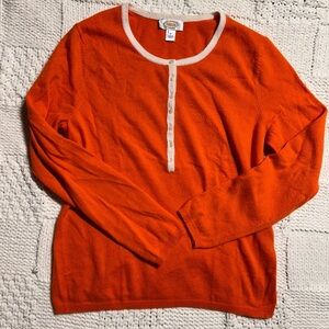 Vintage Talbot’s Orange and White Wool Sweater